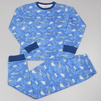 GF6161: Older Boys All Over Print Shark Pyjama (7-12 Years)